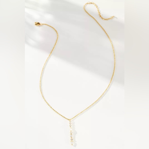 NWT Anthropologie Birthstone Pendant Necklace-April - Picture 2 of 6